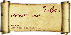 Török Csák névjegykártya