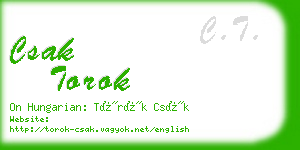 csak torok business card